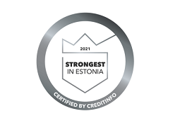 2021 strongest In Estonia certification logo