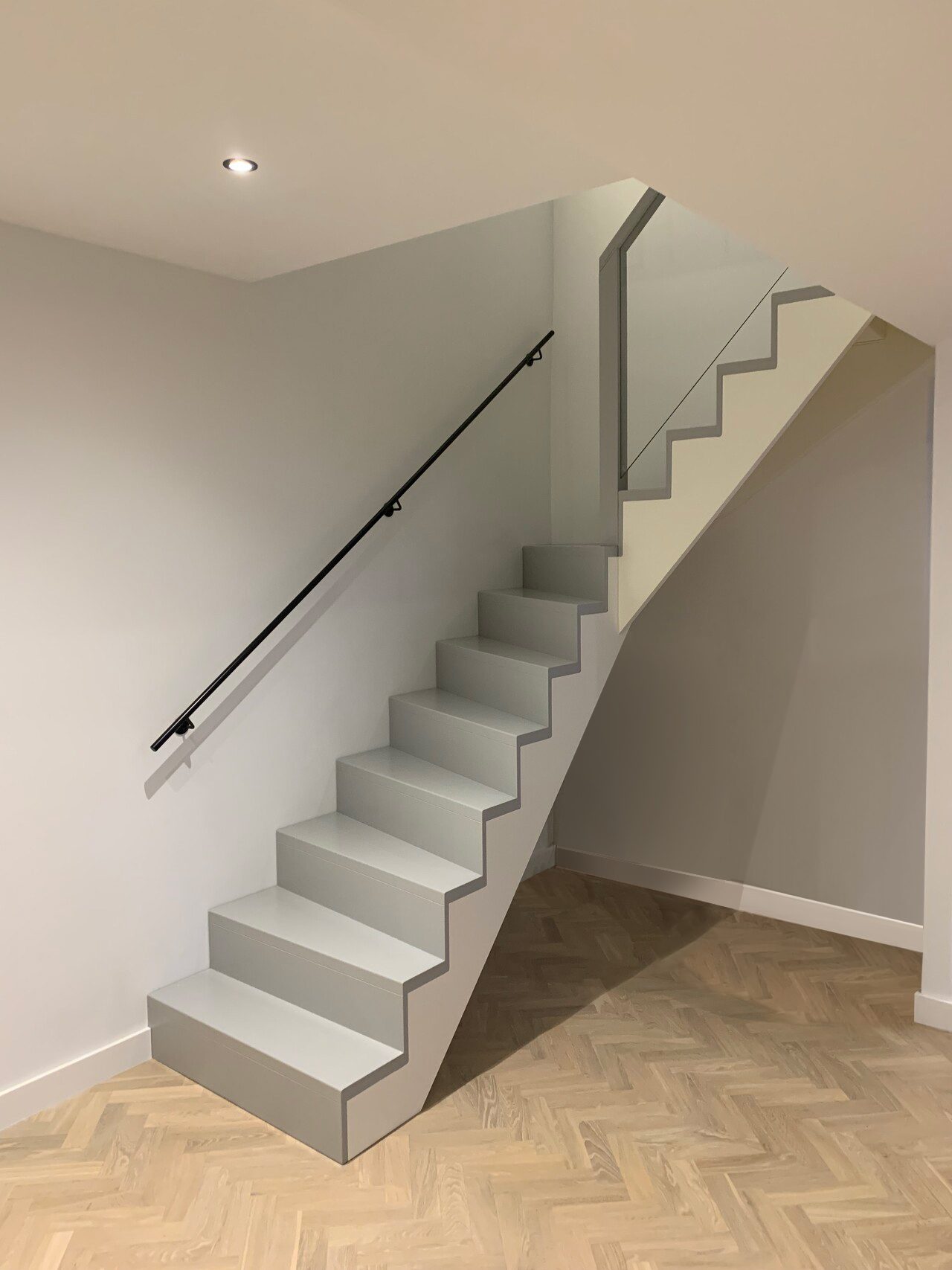 13. Design staircase with glass railings