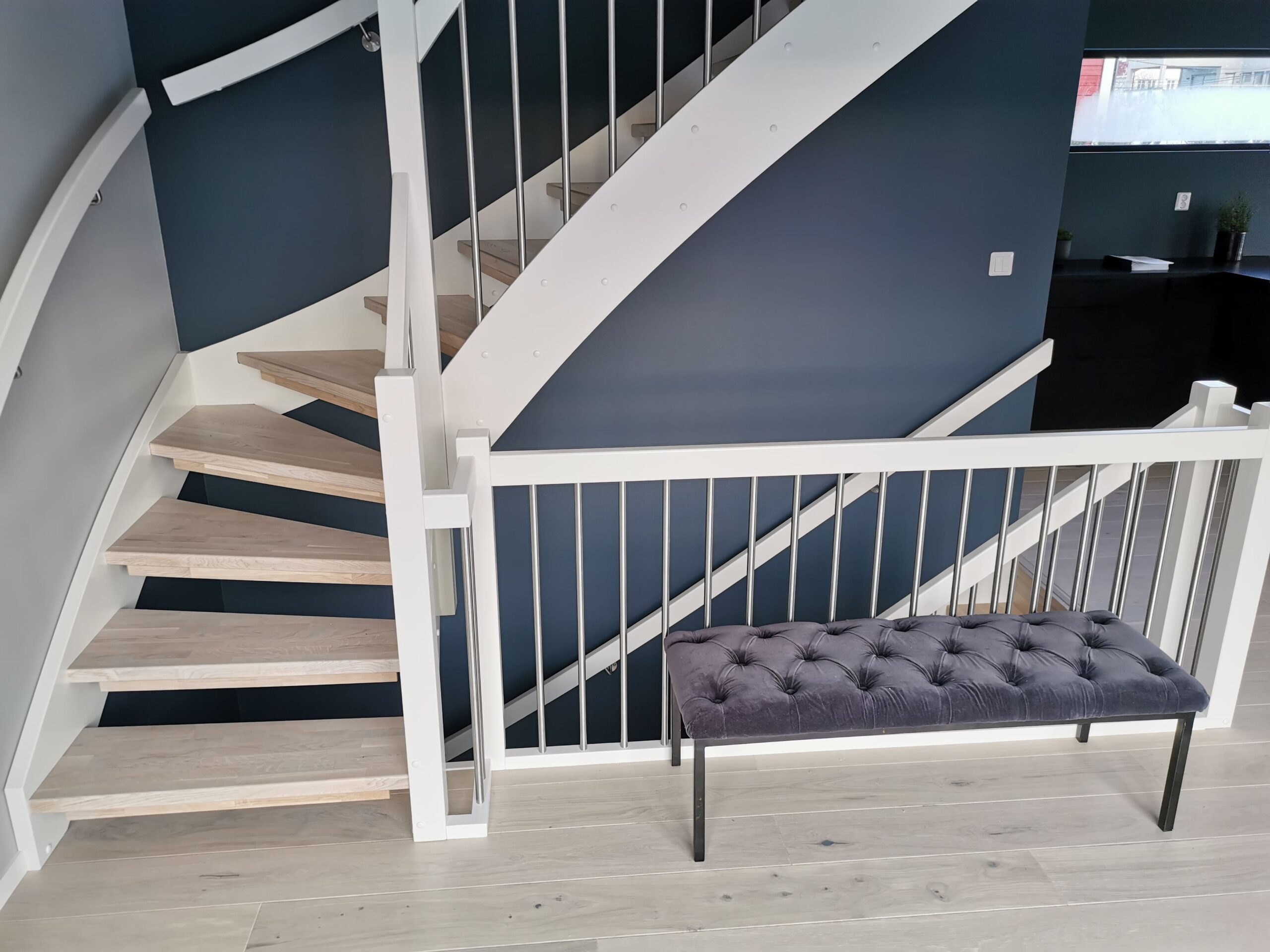 12. Scandinavian style staircase through two floors